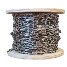 Цепь нержавеющая длиннозвенная горячеоцинкованная AISI 304 2х22х8х22 мм DIN 763